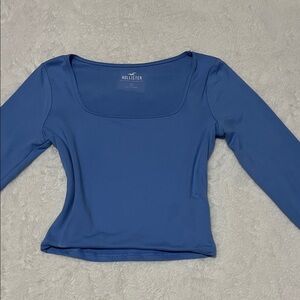 Hollister Women's Classic Blue Long Sleeve Tee